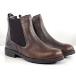 Soumia Chaussures Bottine Chelsea pour Femme en Cuir - marron