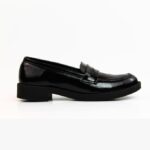 Soumia Chaussures Mocassin Pour Femme En Cuir brillant - Noir – Image 4
