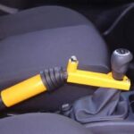 Canne Antivol-Bloque Frein Main Et Levier De Vitesse-Jaune – Image 2