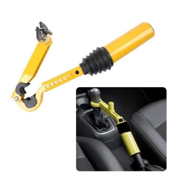 Canne Antivol-Bloque Frein Main Et Levier De Vitesse-Jaune