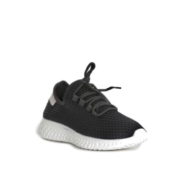 Basket Noire En Tissu Très Souple avec une semelle blanche