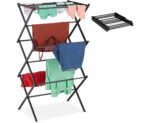 Séche Linge Noir Pliable et Extensible