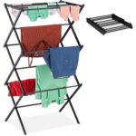 Séche Linge Noir Pliable et Extensible