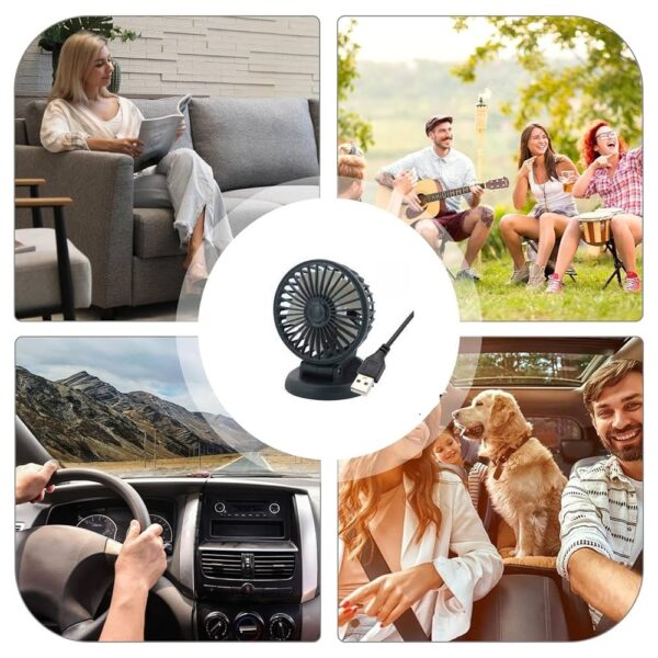 Ventilateur USB Multifonction avec une Tête Rotative a 360°