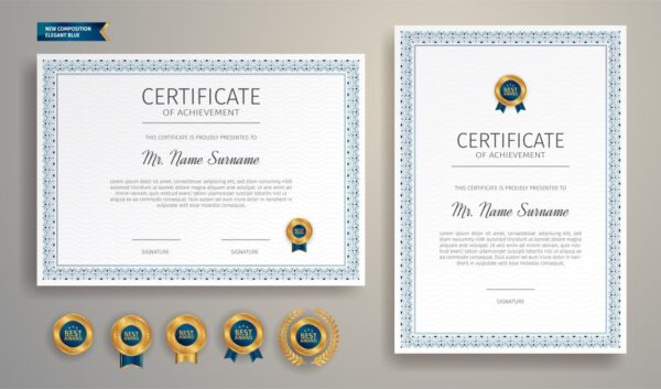 🏆 شهادة تقدير احترافية بصيغة EPS 🏆