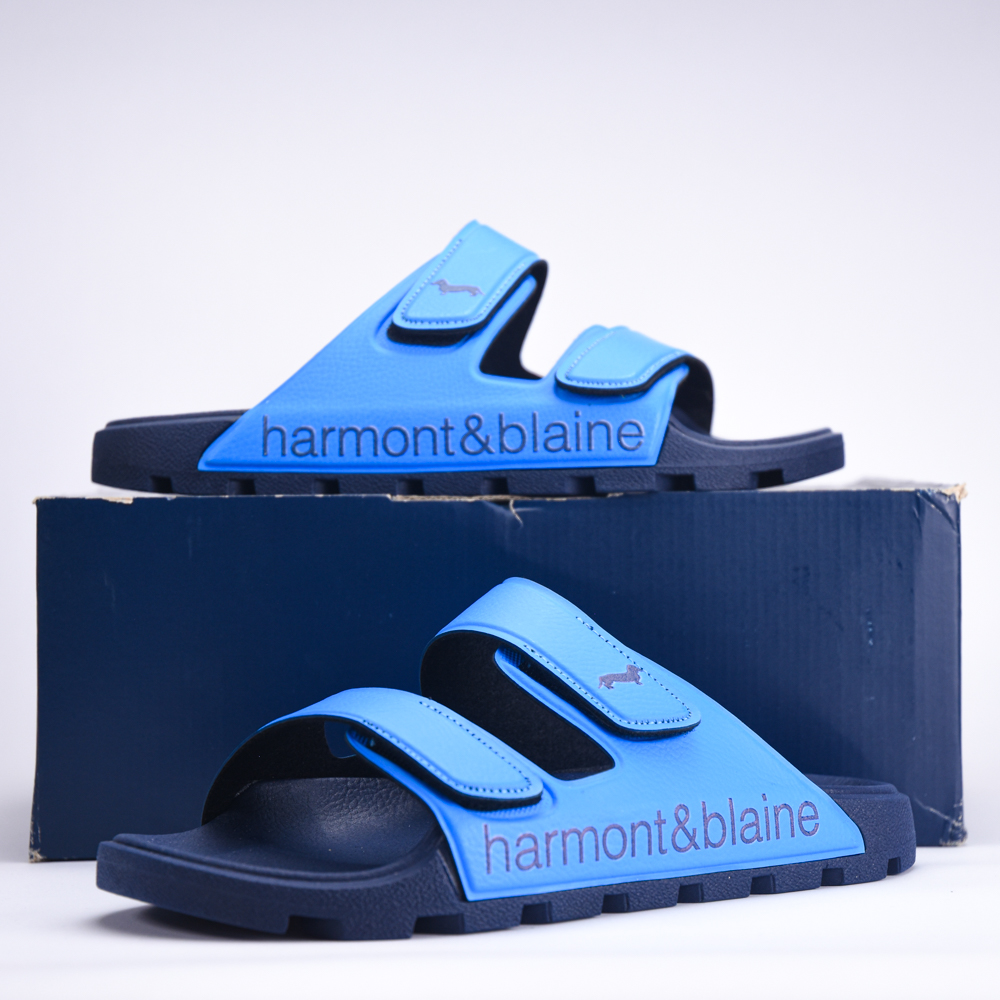 CIABATTA UOMO BLUBBER - LOGO AZZURRO - BLU - Hayati Shop