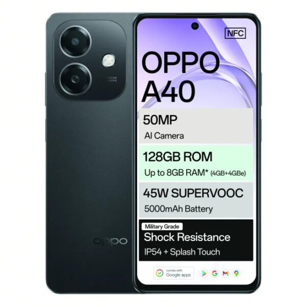 OPPO A40 4/128GB Sparkle Black - Hayati Shop