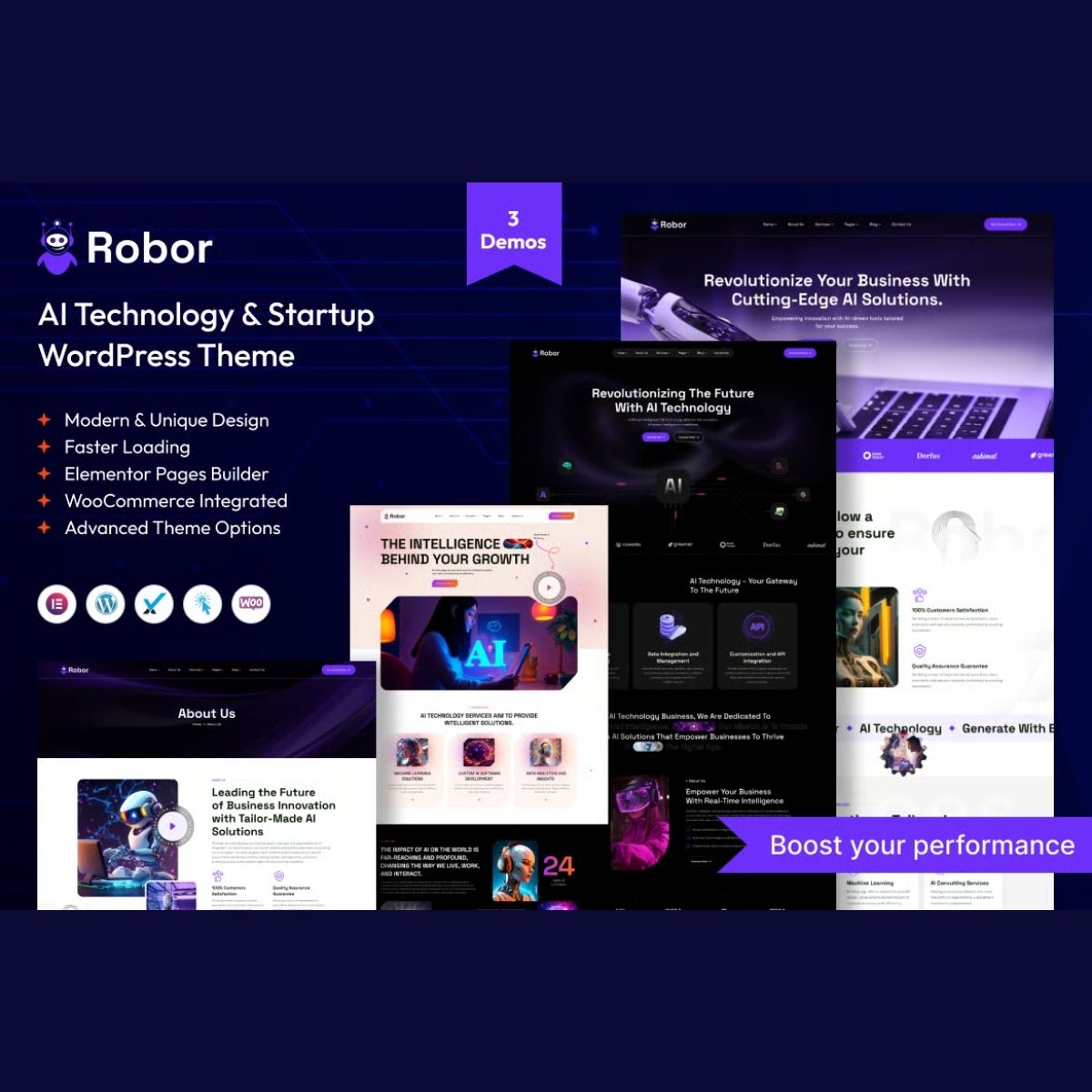 Robor – AI and Automation Integration WordPress Theme $4.49