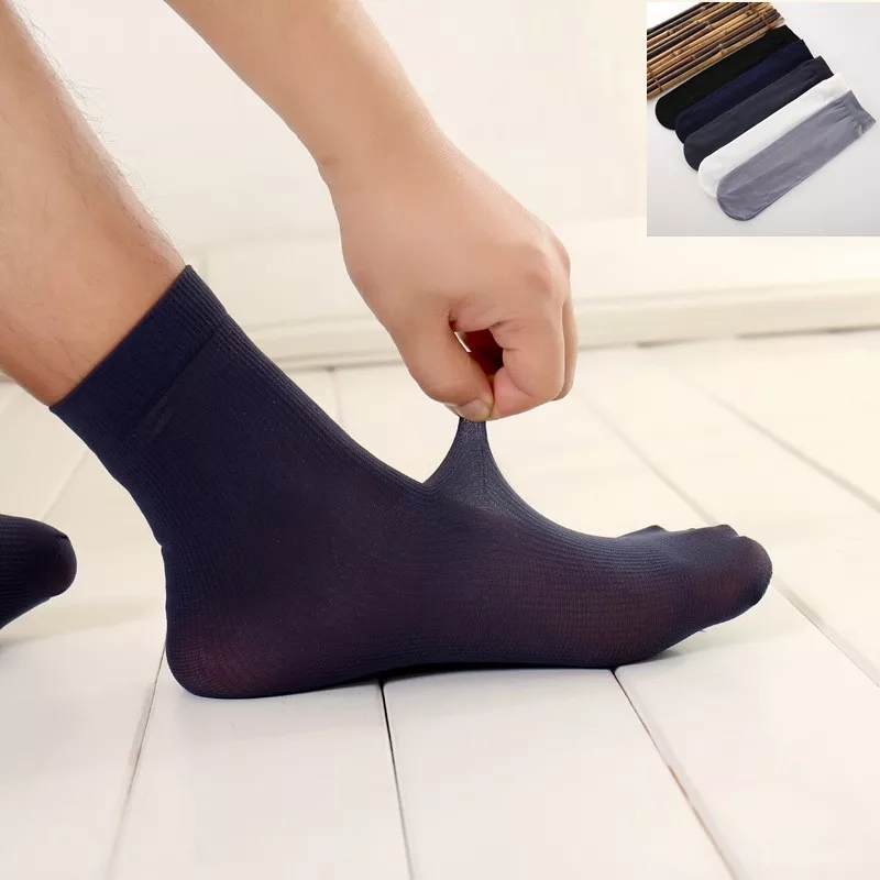 10 paires chaussettes Ultra-fines en Fiber de bambou