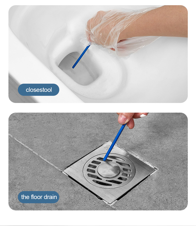 12 Bâtons de nettoyage de vidange, bâton de décontamination des eaux usées, toilettes, baignoire
