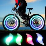 2 Lumières pour vélo, feu multicolore, rayons lumineux, conduite de nuit