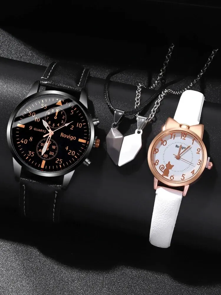 2 Montres à quartz créatives hommes et femmes, montre de couple