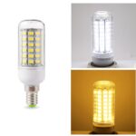 Ampoule de maïs LED ultra lumineuse, ampoule à vis E14, 72 gible, SMD 5730, 220V, lampe, lustre pour la maison, bougie, lampe de table