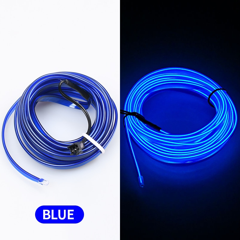 Bande LED BLEU, usb, intérieur de voiture, 3 mètres