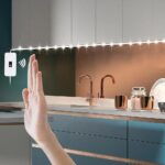 Bande lumineuse USB 62 LED, 1 mètre, balayage à la main agitant le capteur ON OFF, Bleu, DC 5V