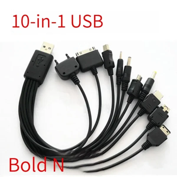 Câble USB multifonctions10 en 1 , connecteur de câble de charge USB