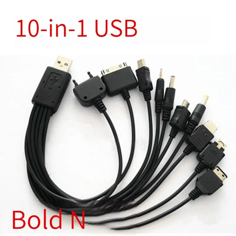 Câble USB multifonctions10 en 1 , connecteur de câble de charge USB