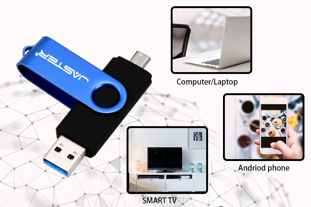 Clé USB TYPE-C OTG Jaster, 3 en 1, support à mémoire 64 GB