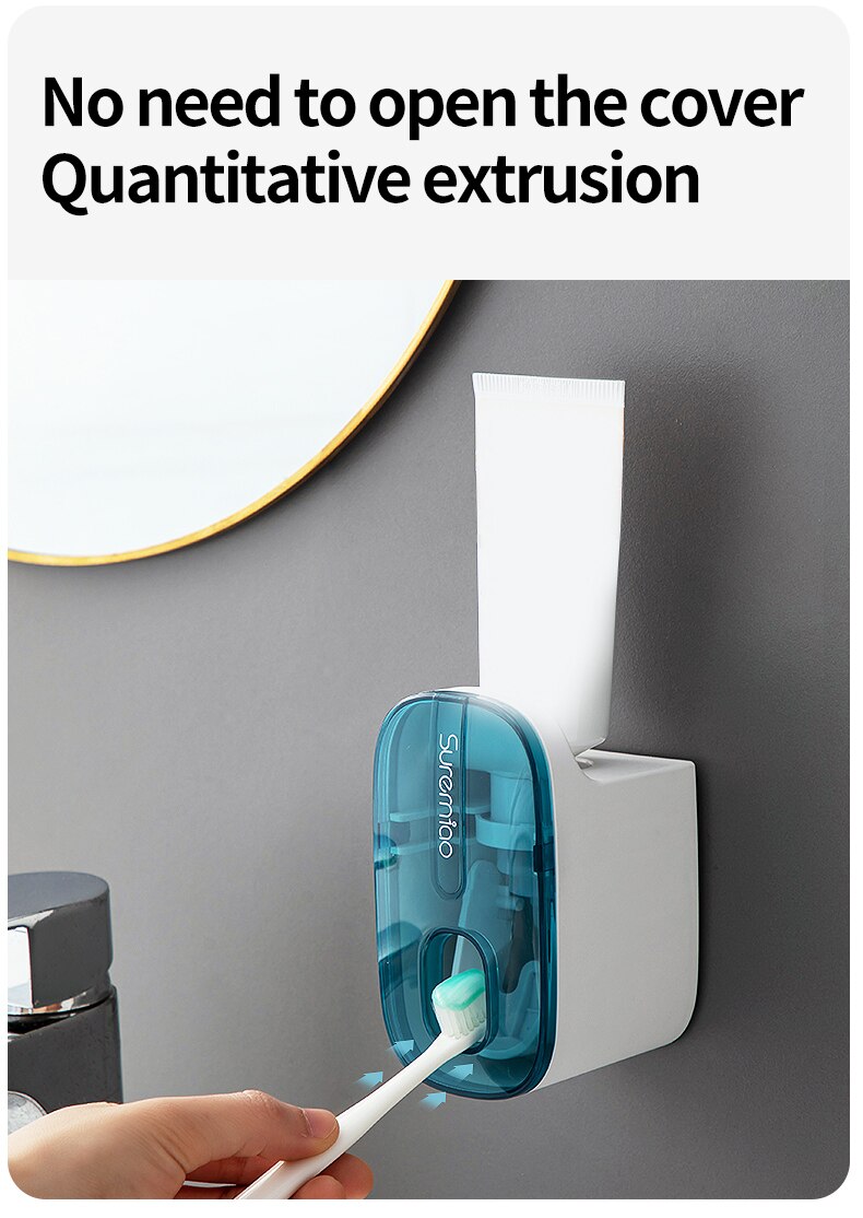 Distributeur automatique de dentifrice, accessoires de salle de bains, presse-dentifrice mural, porte-brosse à dents