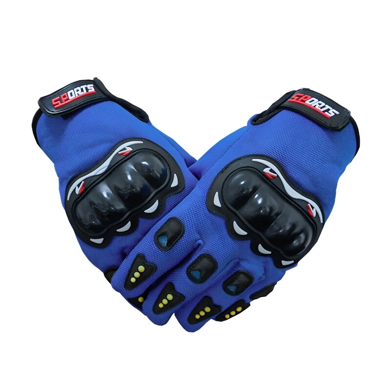 Gants de Moto Respirants à Doigts Complets pour Course, Coque Rigide
