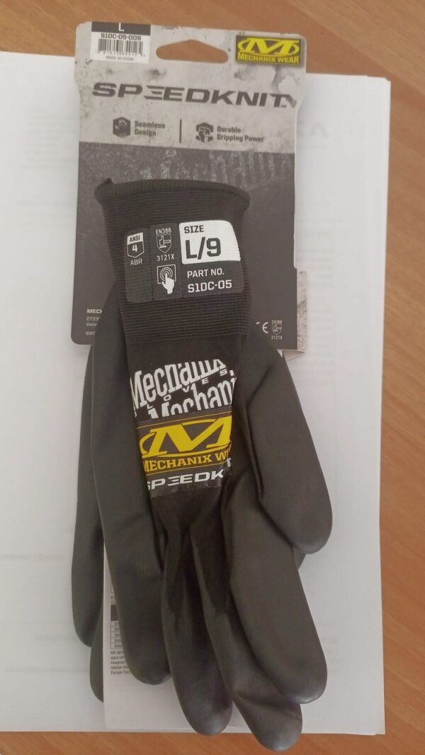 GANTS DE TRAVAIL EN MAILLE AVEC REVÊTEMENT MARQUE SPEEDKNIT S1DC05 Couleur Noir Taille: L FABRIQUE EN ESPAGNE