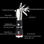 Lampe de poche LED, 8 fonctions, étanche, Brise-vitre d'urgence de voiture multifonction, coupe-ceinture