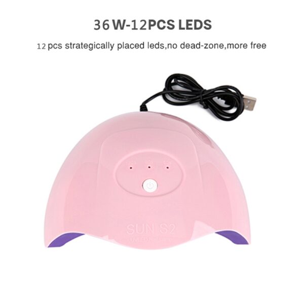 Lampe sèche-ongles portable avec lampe LED UV, outil de manucure, câble USB, usage domestique, vernis gel UV, lampe 12 LED, 36W