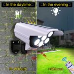 Lampe solaire LED avec détecteur de mouvement, télécommande