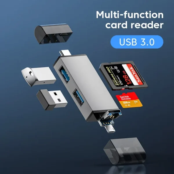 Lecteur de carte multifonction USB 3.0 - 7 en 1