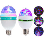 Lumière rotative à Led colorée en cristal, petite boule magique, lumière de scène, petite ampoule, lumière domestique KTV, lumière changeante de couleur