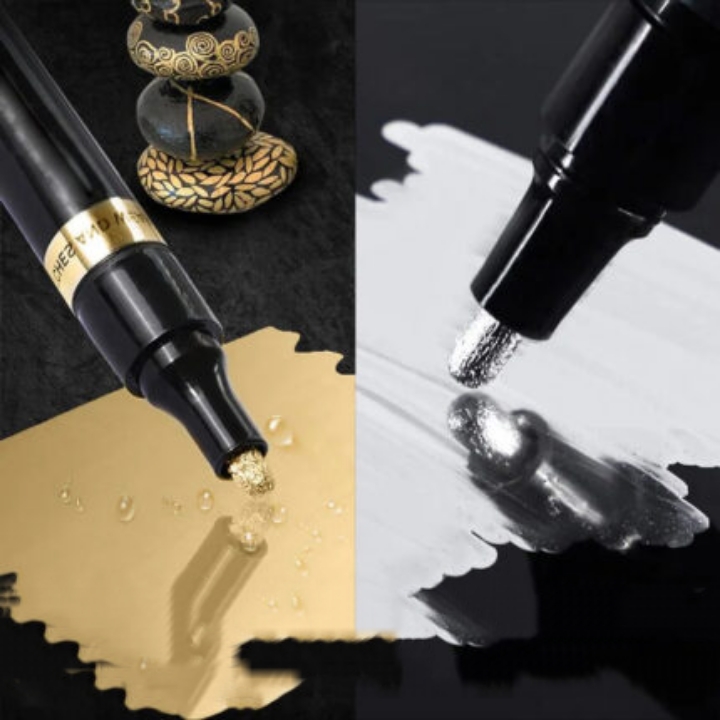Marqueur peinture liquide permanente sur toute matière, réfléchissante