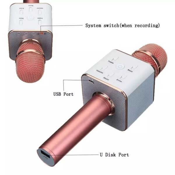 Microphone de karaoké sans fil Bluetooth