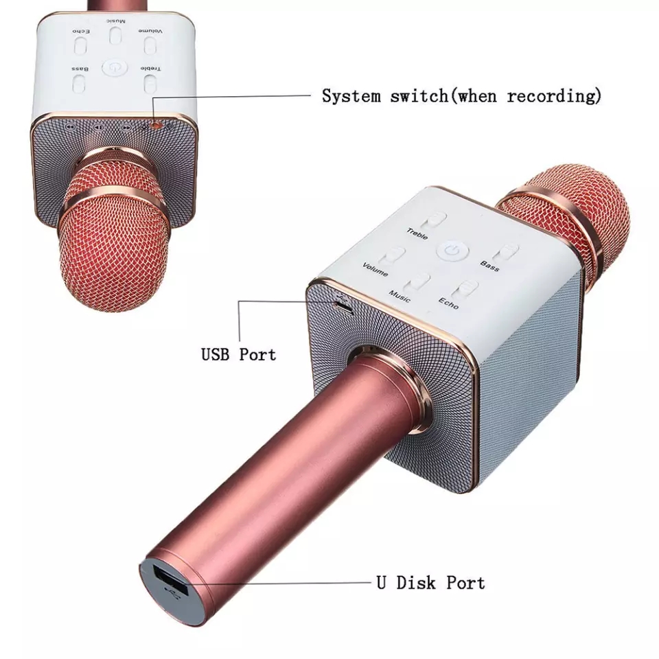 Microphone de karaoké sans fil Bluetooth