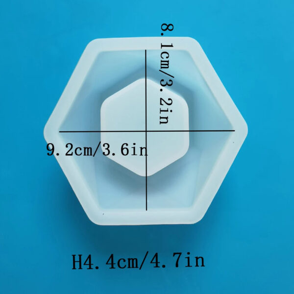 Mini moule de pot de fleurs hexagonal, moule en résine