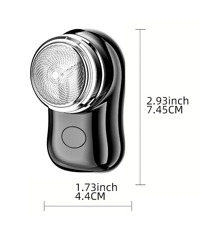 Mini rasoir électrique sans fil pour homme, USB, portable, léger, silencieux, visage, barbe, indolore, tondeuse