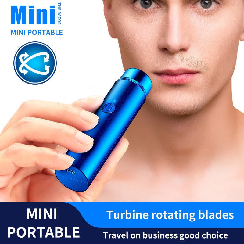 Mini rasoir électrique USB longue durée, portable, lavable