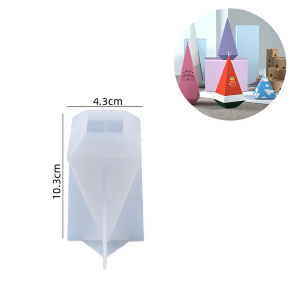 Moule 3D en silicone pour bougie en forme de pyramide