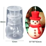 Moule à bougie en Silicone père noël chapeau