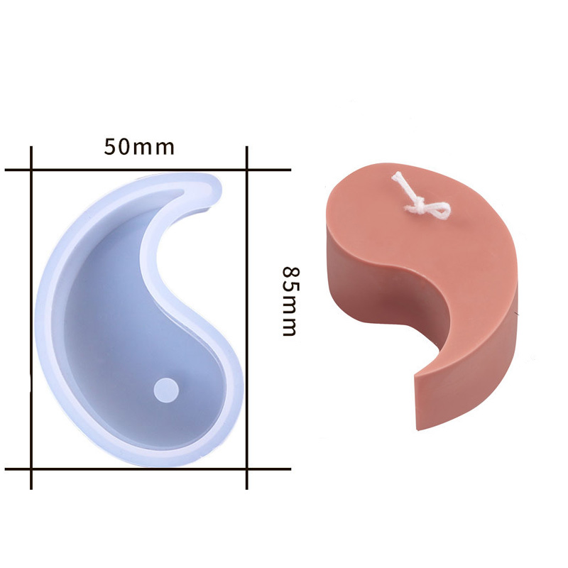 Moule à bougie en Silicone poisson Tai Chi