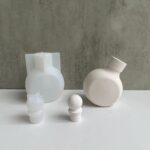Moule à bougie en silicone pour bouteille de parfum, sphérique, résine