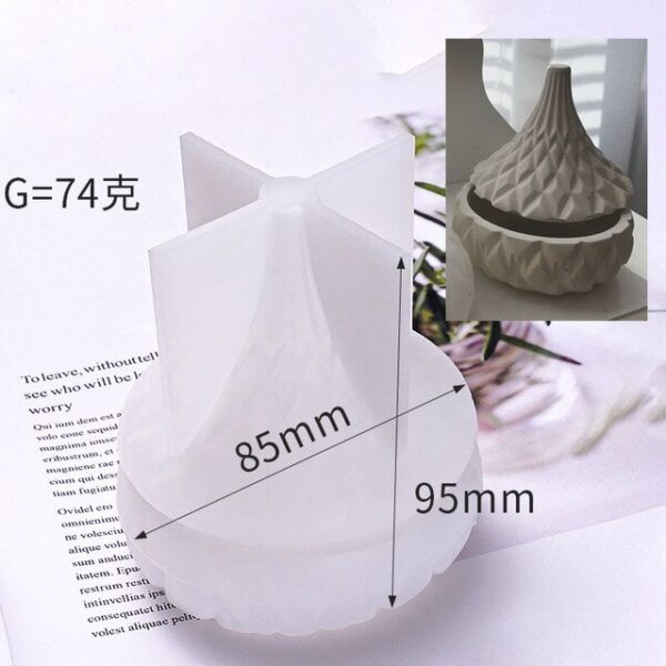 Moule en Silicone pour boîte de rangement ronde avec couvercle chapeau, forme de de goute