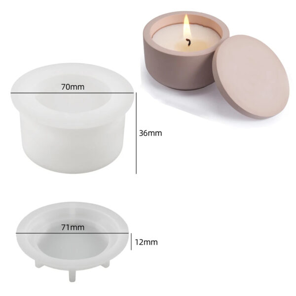 Moule en silicone pour pot de fleurs à rayures rondes, boîte de rangement en plâtre de ciment béton bricolage, pot de bougie,