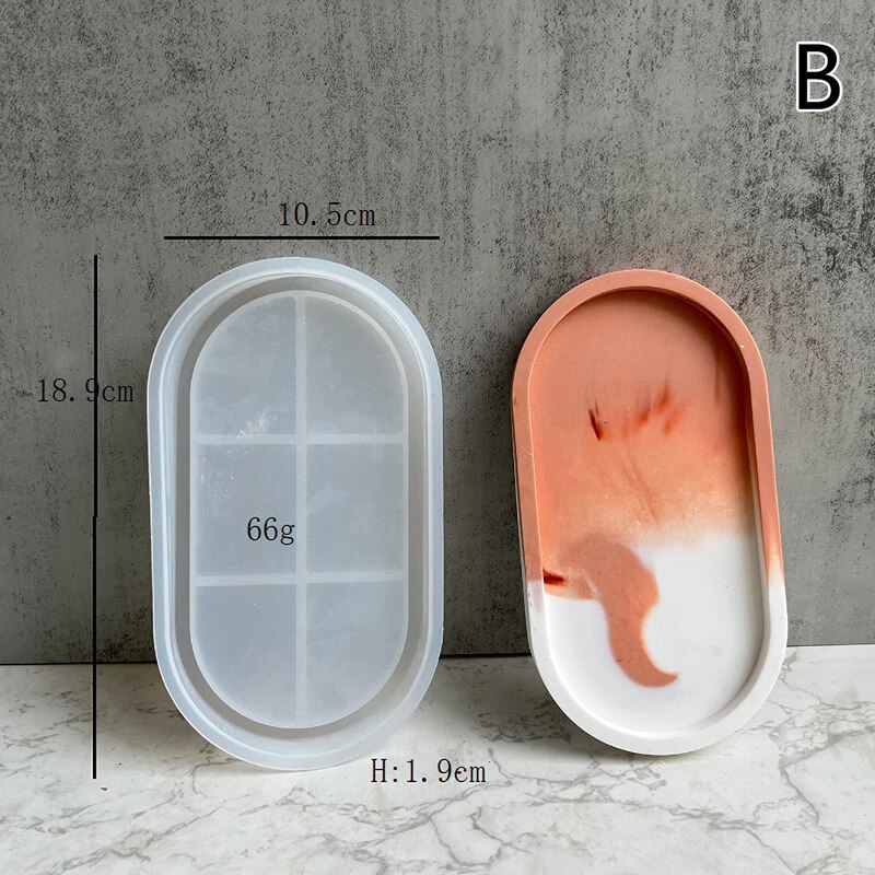 Moule silicone plateau oval, platre, ciment, résine epoxy