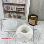 Moule silicone, Pot de fleur, porte-stylo, résine, boîte de rangement, polygone