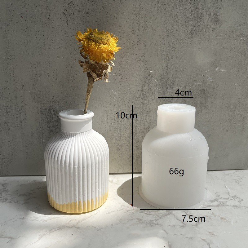 Moule silicone vase tridimensionnel, vase de fleur GM
