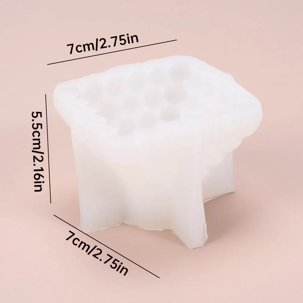 Moules en silicone 3D Bubble Cube, Pyramide, Bougie d'aromathérapie