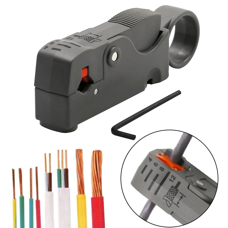 Pince à dénuder les gaines extérieures des câbles coaxiaux, adaptées aux câbles RG-58/59/62