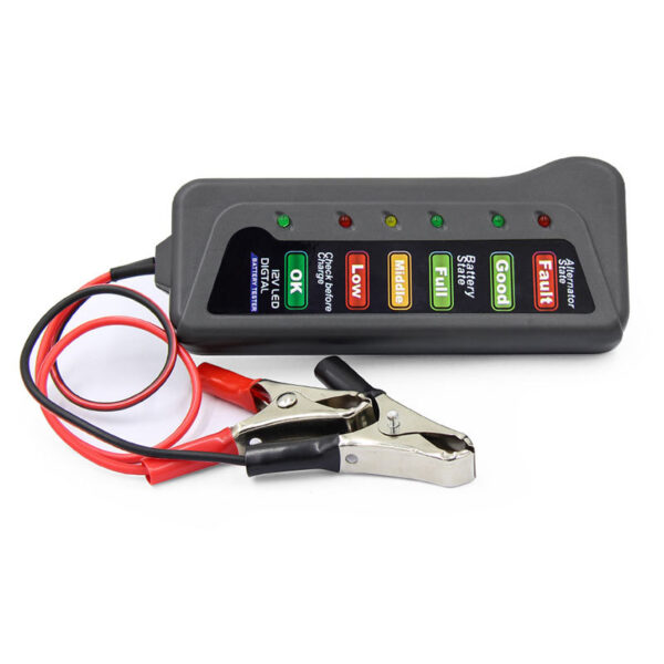 Testeur de batteries 12V, 6 voyants LED, affichage du Diagnostic