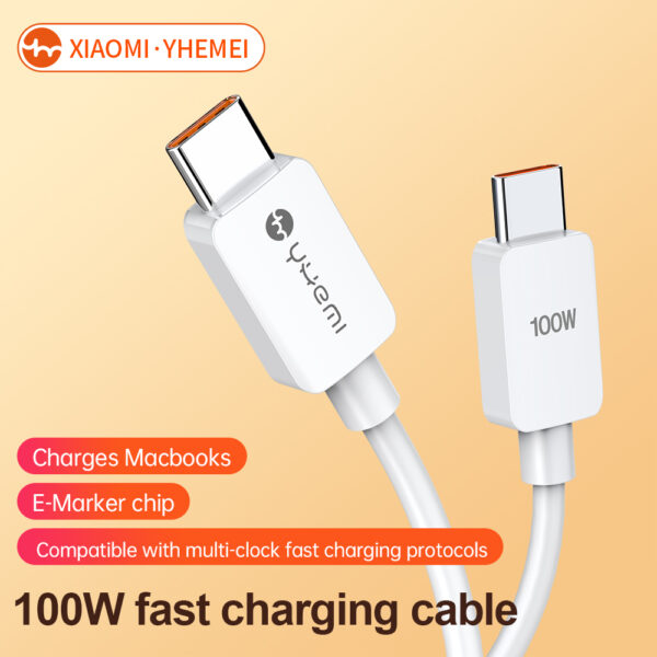 YHEMI MD262-1.8 100W Fast Charging Data Line TYPE-C TO TYPE-C ( 1.8 m )
