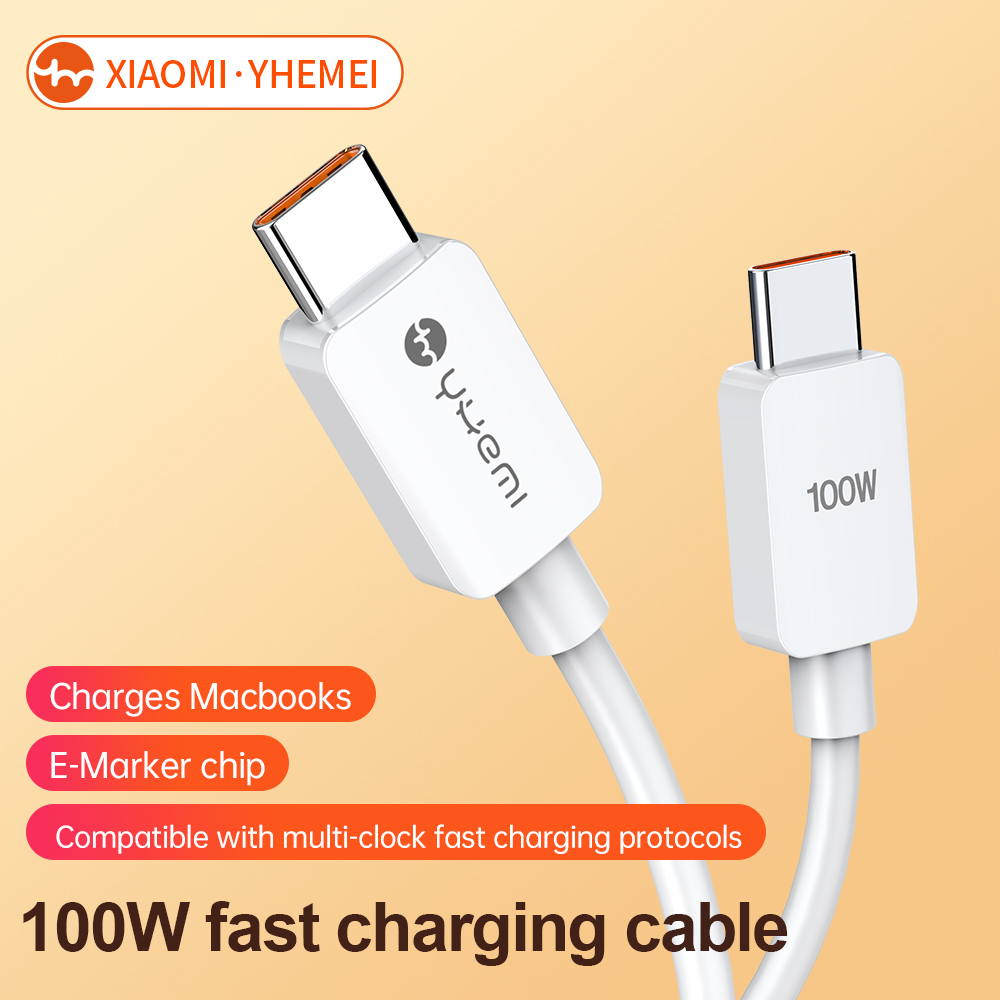 YHEMI MD262-1.8 100W Fast Charging Data Line TYPE-C TO TYPE-C ( 1.8 m ) YHEMI MD262-1.8 100W Fast Charging Data Line TYPE-C TO TYPE-C ( 1.8 m )